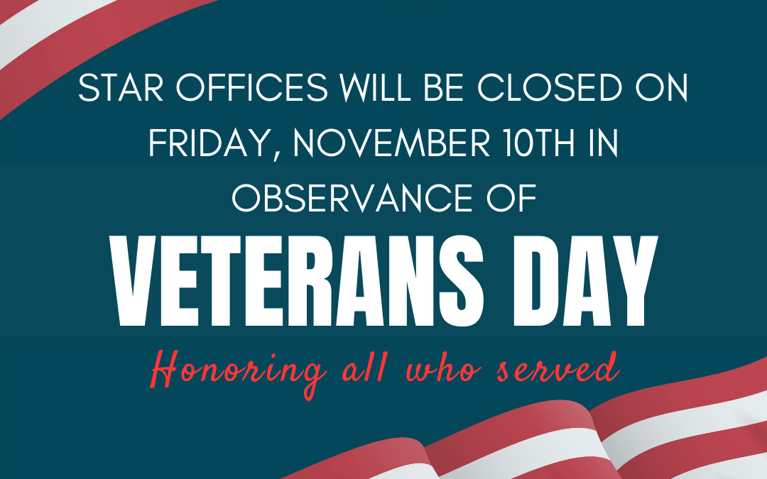 Office Closed – Veteran’s Day