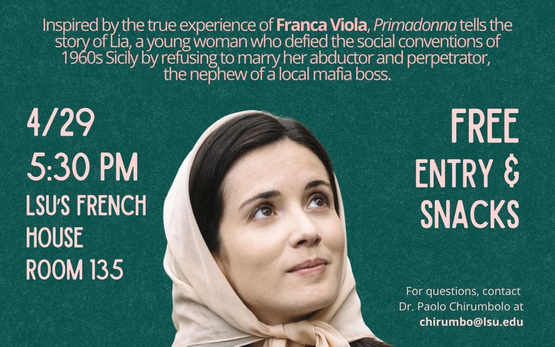 Primadonna Film Screening Hosted by STAR & LSU’s Italian Studies Program